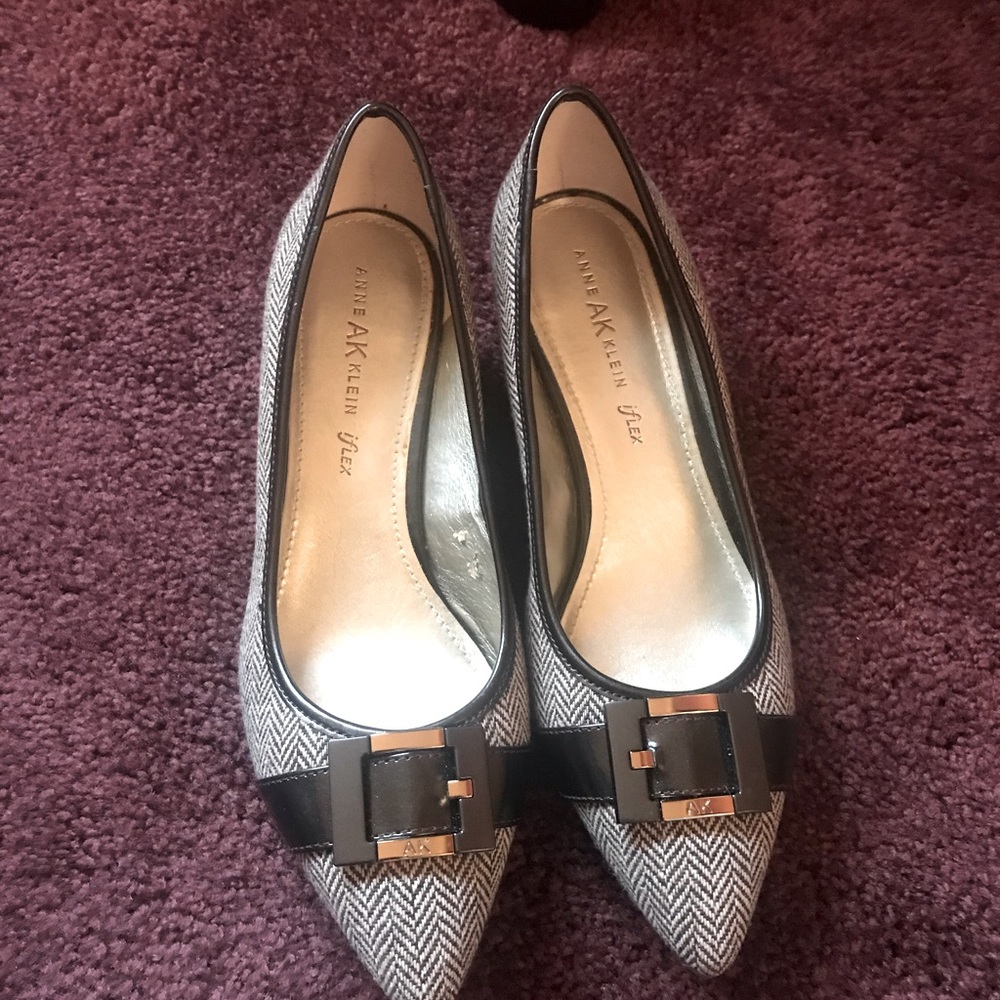 Anne Klein Dress Shoes-brown plaid